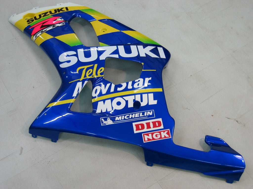 Amotopart 2000-2002 Suzuki GSXR1000 Fairing Blue&Yellow Kit