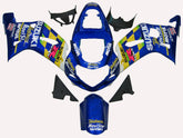 Amotopart 2000-2002 Suzuki GSXR1000 Fairing Blue&Yellow Kit