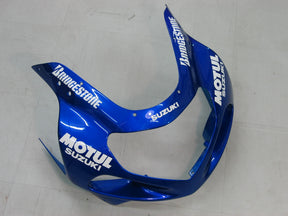 Amotopart 2000-2002 Suzuki GSXR1000 Kit de carenado azul y blanco Style2