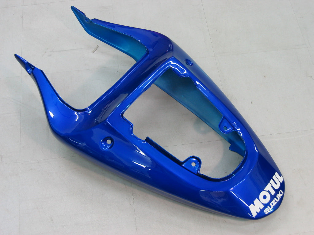 Amotopart 2000-2002 Suzuki GSXR1000 Kit de carénage bleu et blanc Style2