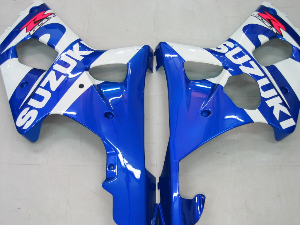 Amotopart 2000-2002 Suzuki GSXR1000 Kit de carénage bleu et blanc Style1