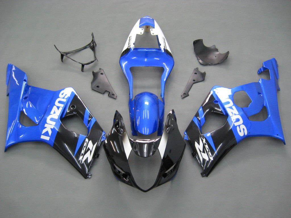 Kit carena Amotopart 2003-2004 Suzuki GSXR1000 nero e blu
