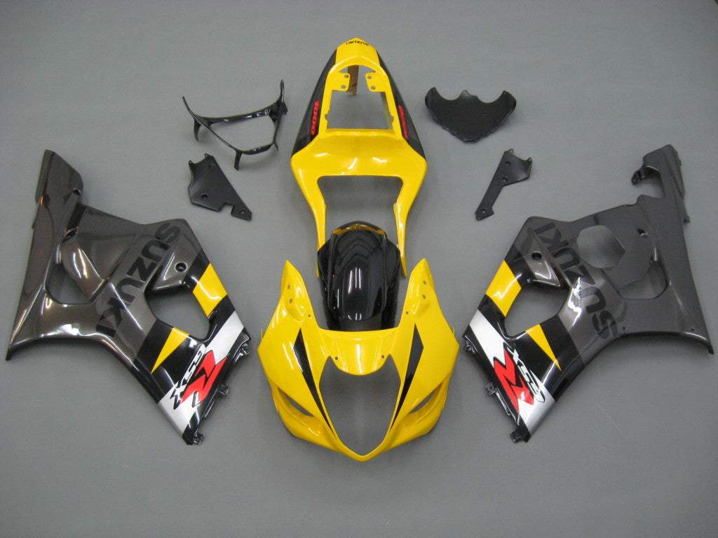 Amotopart 2003-2004 Suzuki GSXR1000 Fairing Yellow&Black Kit