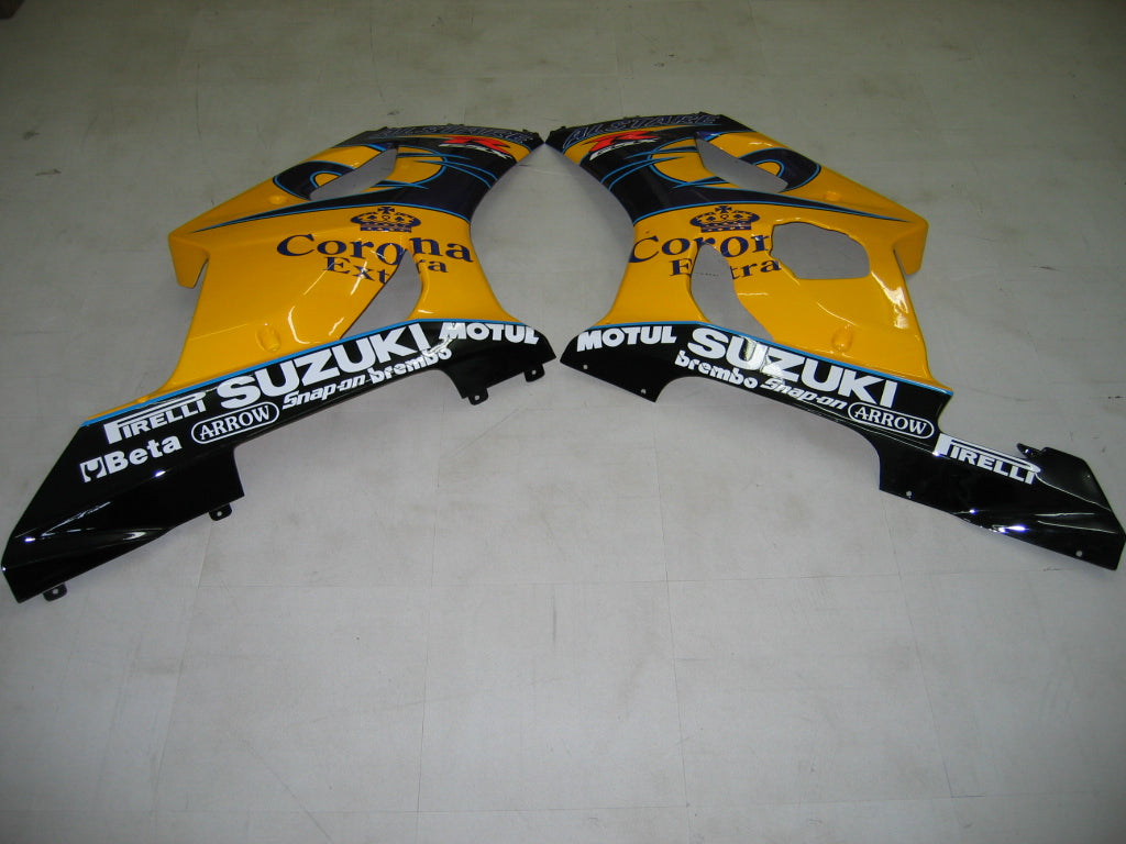 Amotopart 2003-2004 Suzuki GSXR1000 Kit de carénage Multi Jaune