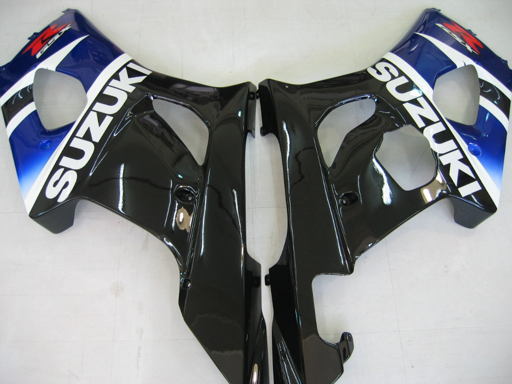 Amotopart 2003-2004 GSXR1000 Suzuki Kit de carénage noir et bleu