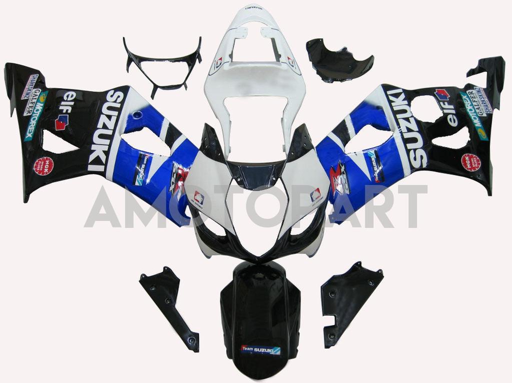 Amotopart 2003-2004 Suzuki GSXR1000 Fairing Multi White&Black Kit