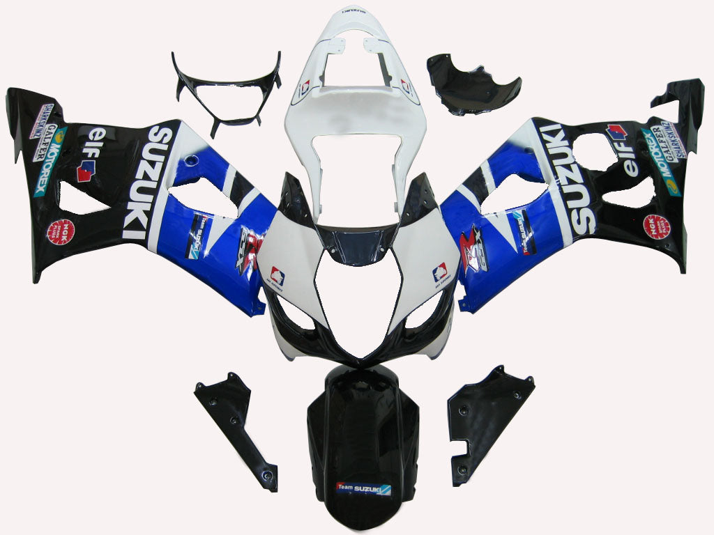 Amotopart 2003-2004 Suzuki GSXR1000 Fairing Multi White&Black Kit