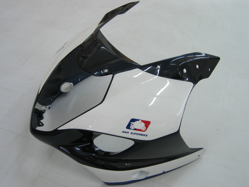 Amotopart 2003-2004 Suzuki GSXR1000 Kit de carenado multicolor blanco y negro