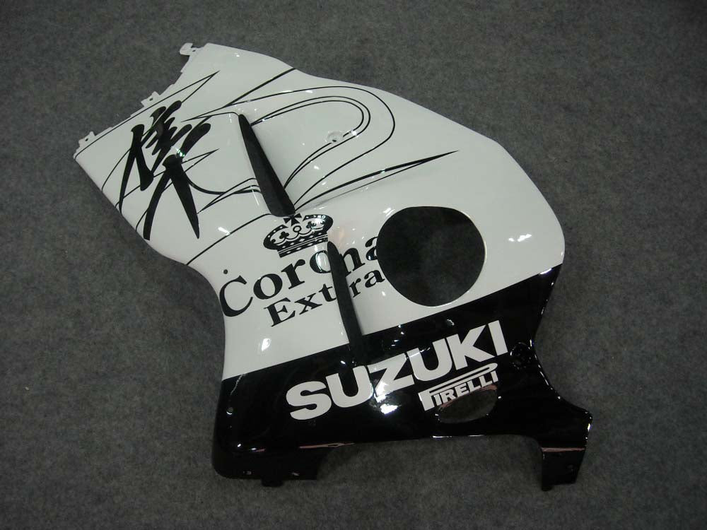 Amotopart 1999-2007 Suzuki GSX1300R Fairing White&Black Kit