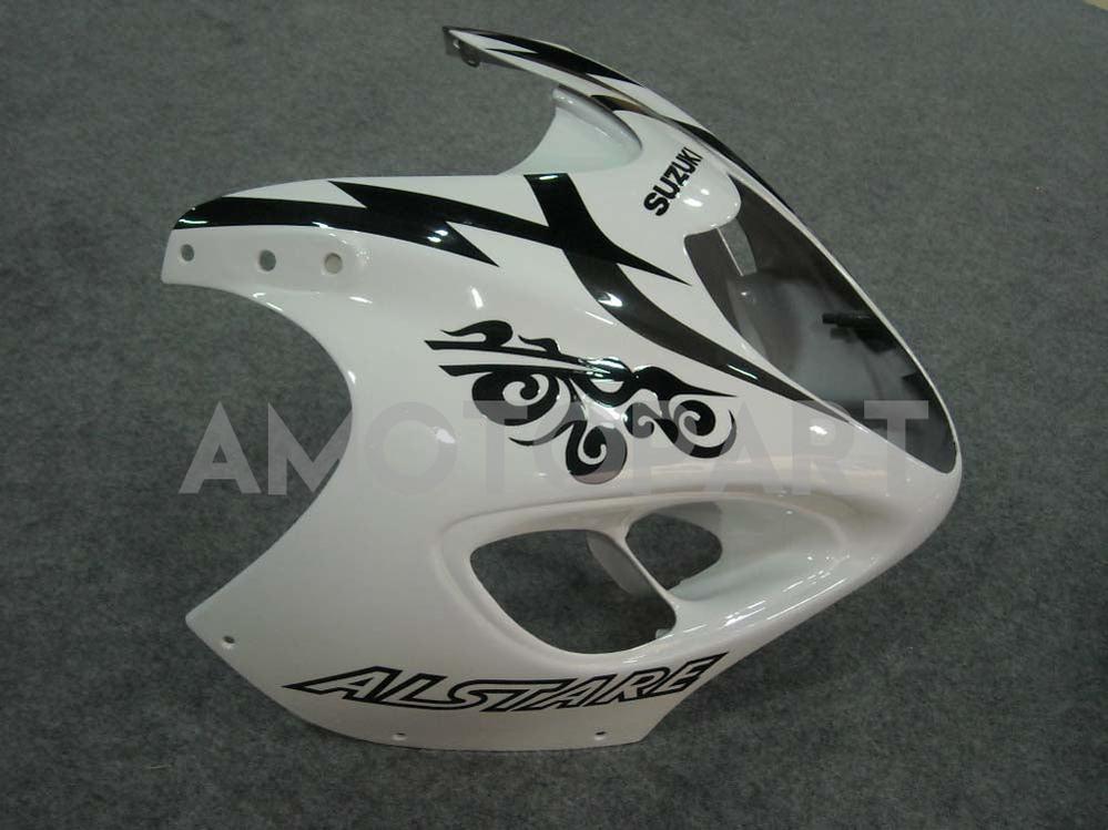 Amotopart 1999-2007 Suzuki GSX1300R Fairing White & Black Kit