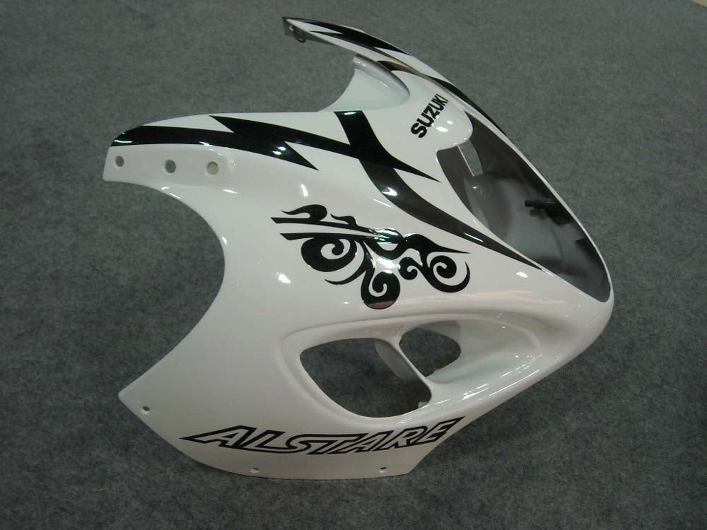 Amotopart 1999-2007 Suzuki GSX1300R Fairing White&Black Kit