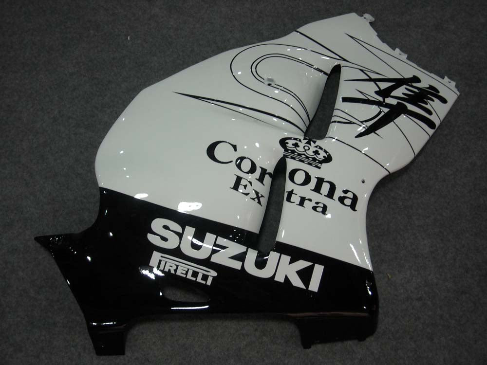 Amotopart 1999-2007 Suzuki GSX1300R Fairing White&Black Kit