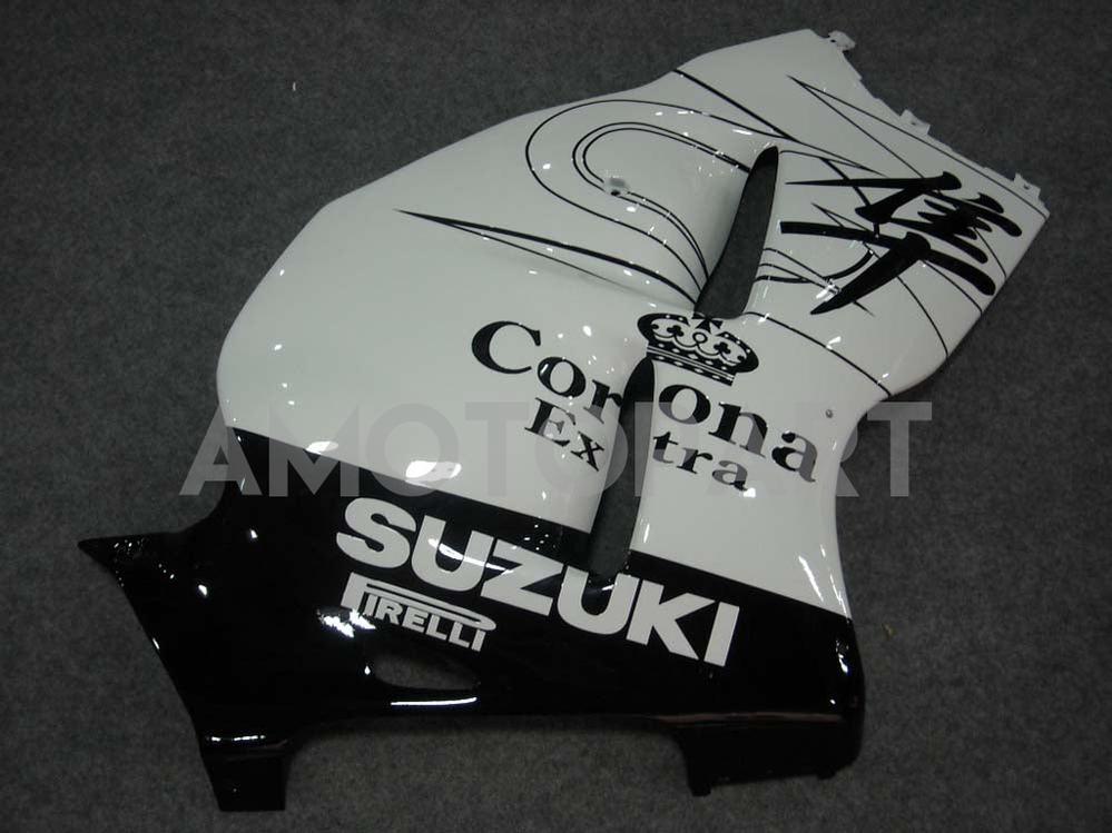 Amotopart 1999-2007 Suzuki GSX1300R Fairing White & Black Kit