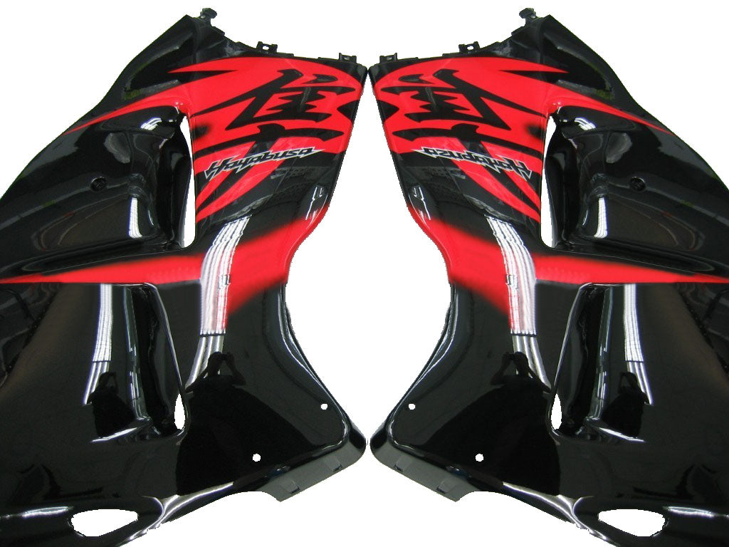 Amotopart Suzuki Hayabusa GSX1300R 1999-2007 Fairing Multi Black&Red Kit