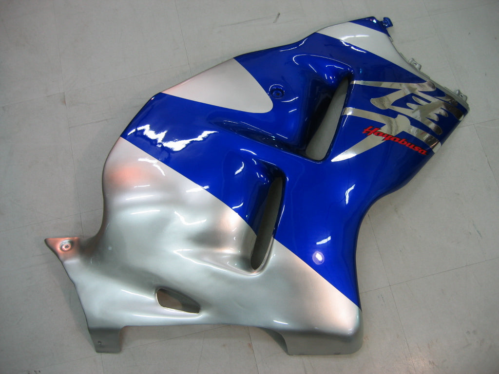 Amotopart スズキ ハヤブサ GSX1300R 1999-2007 フェアリング ブルー&シルバー キット