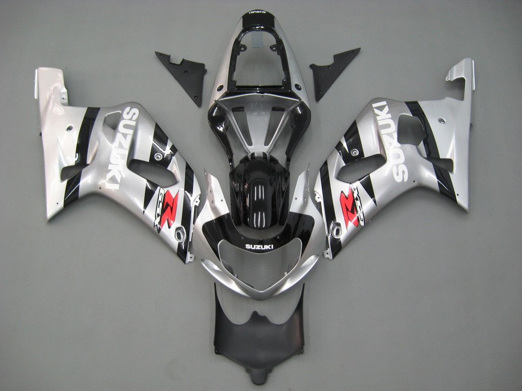 Amotopart Suzuki 01-03 GSXR600 & 00-03 GSXR750 2-Tone GSXR Racing Silver Fairing Kit