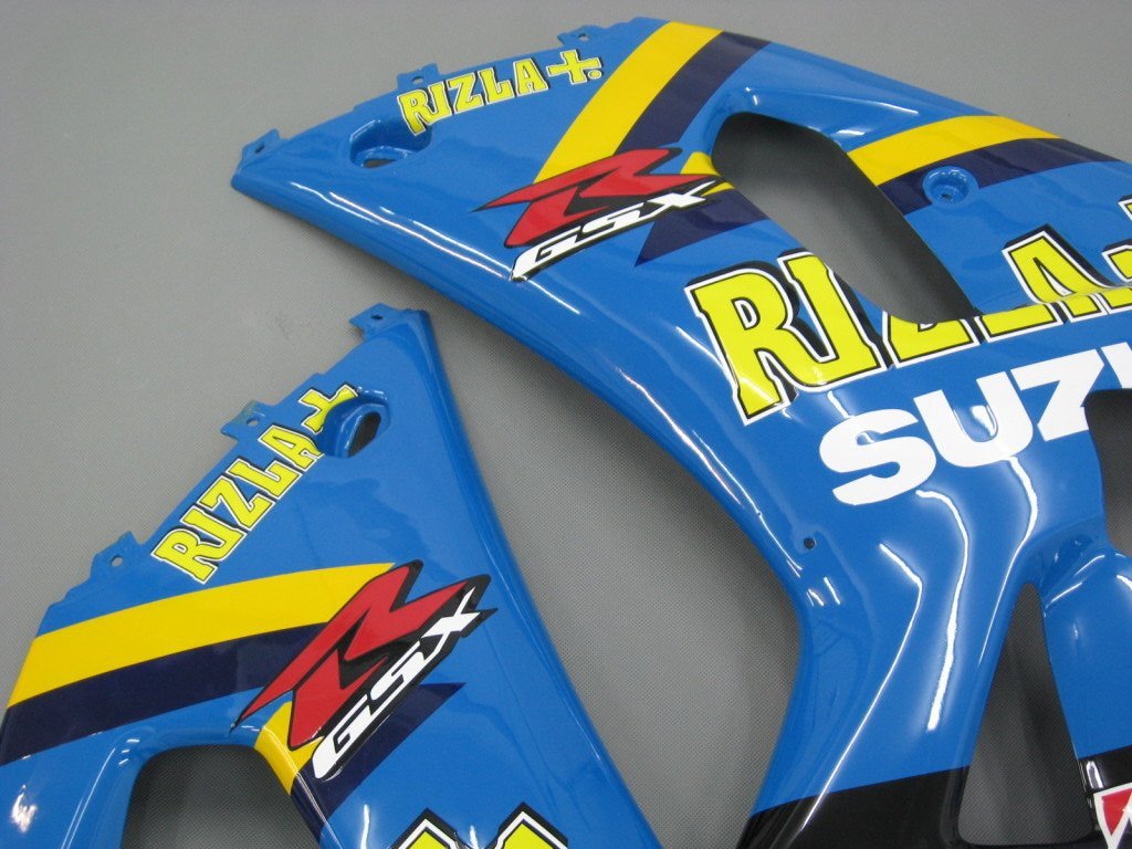 Amotopart Verkleidungen Suzuki GSXR600/750 2001–2003 Verkleidung Rizla GSXR Racing Blau Schwarz Verkleidungsset