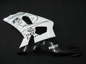 Amotopart Suzuki 01-03 GSXR600 & 00-03 GSXR750 White Black Alstare Corona GSXR Racing Fairing Kit