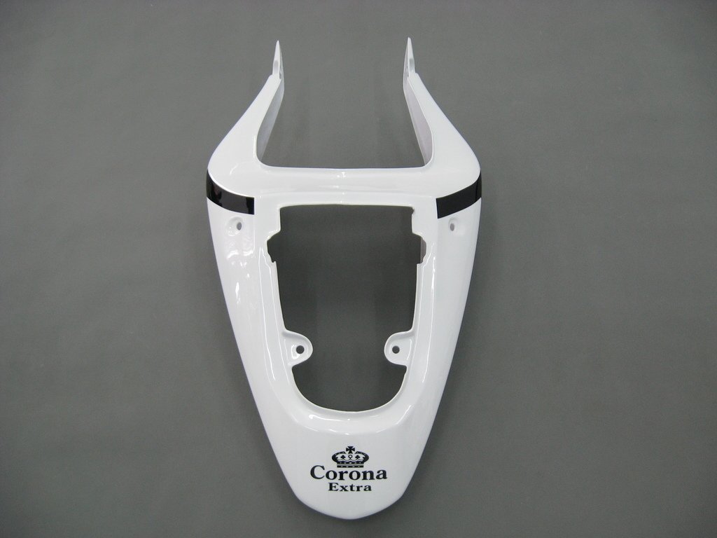 Amotopart Suzuki 01–03 GSXR600 &amp; 00–03 GSXR750 Weiß Schwarz Alstare Corona GSXR Racing Verkleidungssatz