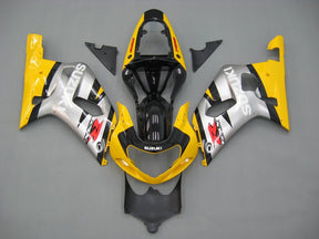 Amotopart Suzuki 01-03 GSXR600 & 00-03 GSXR750 Yellow Silver GSXR Racing Fairing Kit