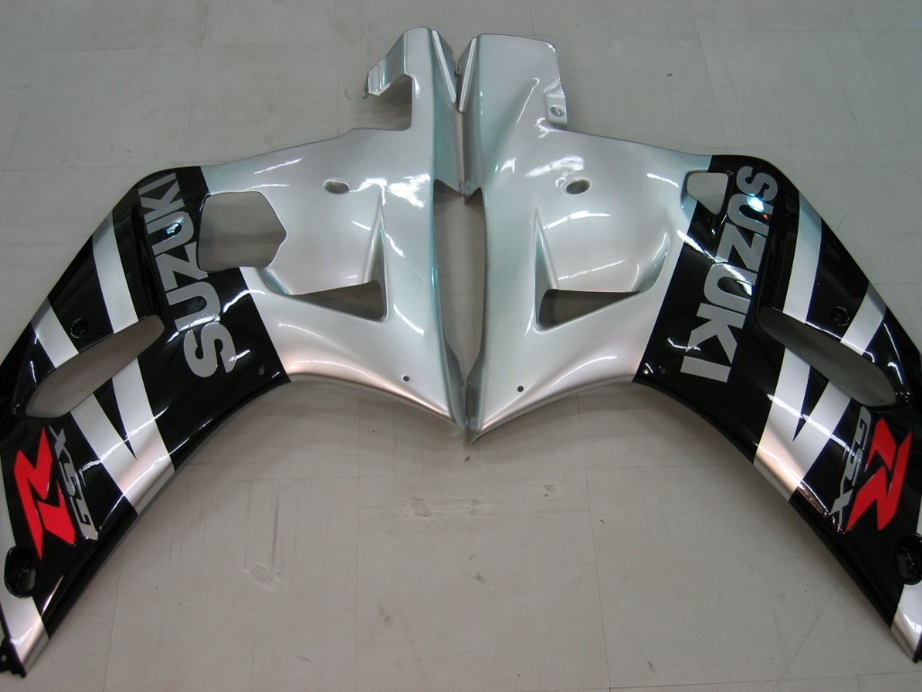 Amotopart Suzuki 01-03 GSXR600 & 00-03 GSXR750 Black Silver GSXR Racing Fairing Kit