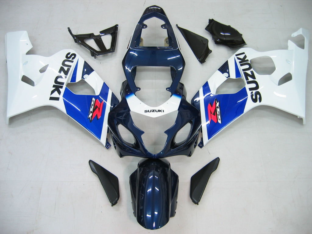 Amotopart 2004-2005 Suzuki GSXR 600 750 Kit de carénage bleu et blanc