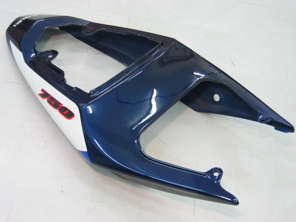 Amotopart 2004-2005 GSXR600/750 Suzuki Fairing Blue&White Kit