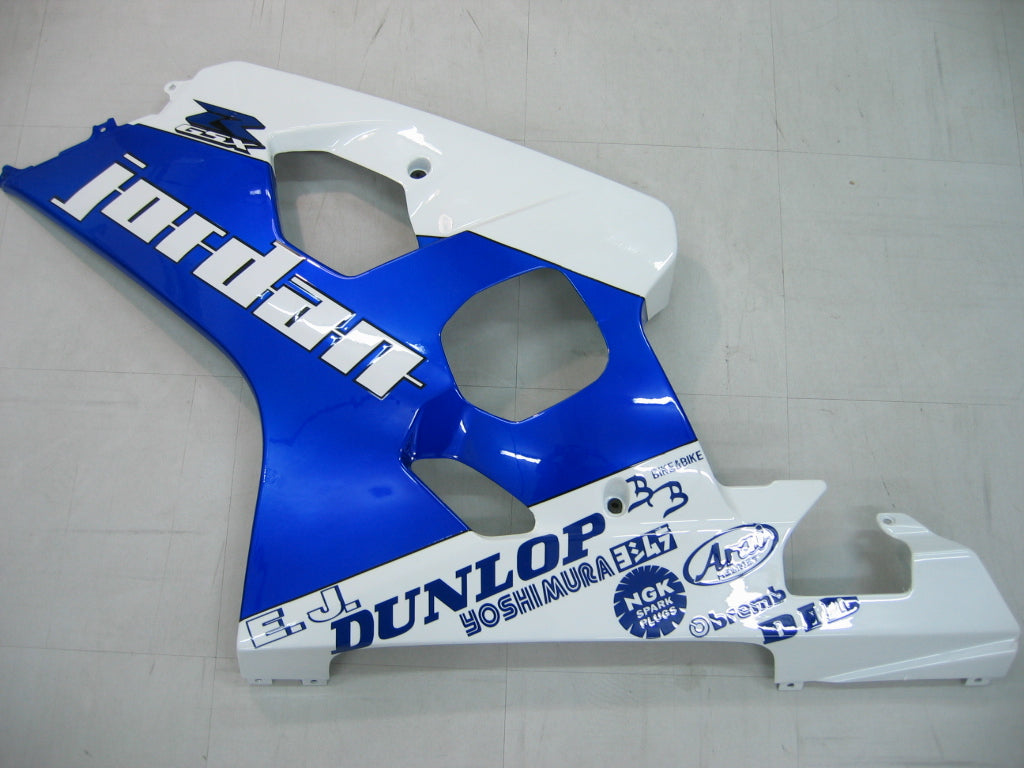 Amotopart 2004-2005 Suzuki GSXR600750 Fairing White&Blue Color Kit
