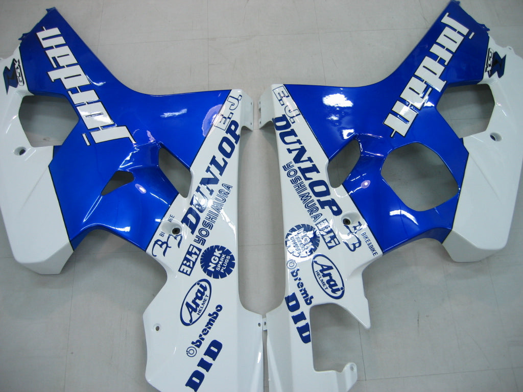 Amotopart 2004-2005 Suzuki GSXR600750 Fairing White&Blue Color Kit