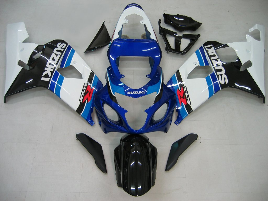 Amotopart 2004-2005 Suzuki GSXR600750 Fairing Black&White Kit