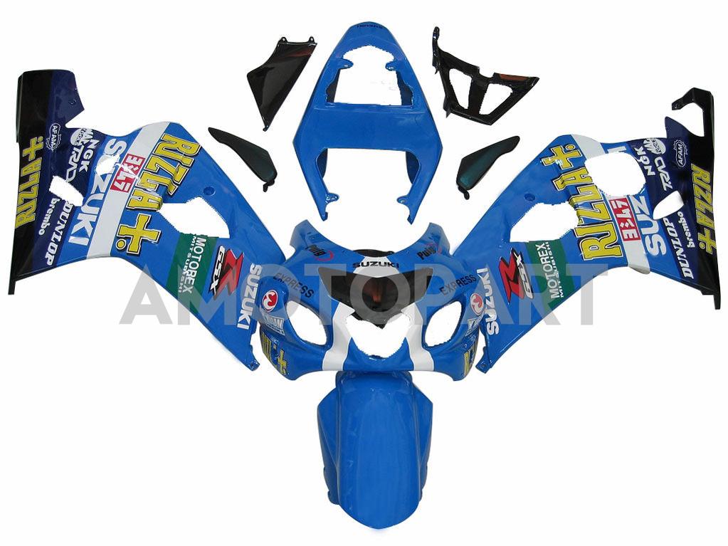 Amotopart 2004-2005 Suzuki GSXR600750 Fairing Multi Blue Kit