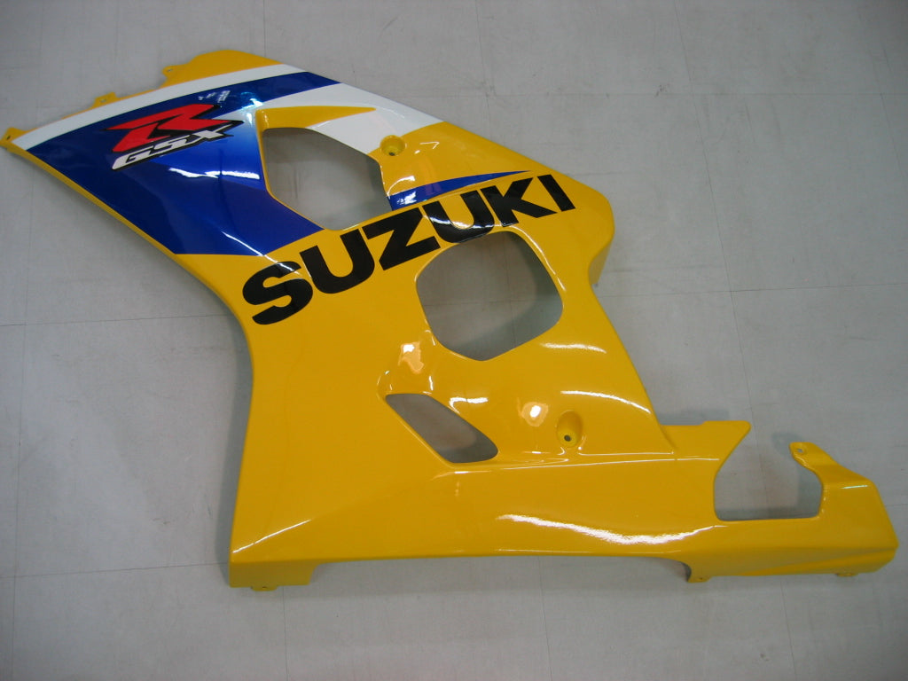 Amotopart 2004-2005 Suzuki GSXR600750 Kit de carénage jaune multicolore