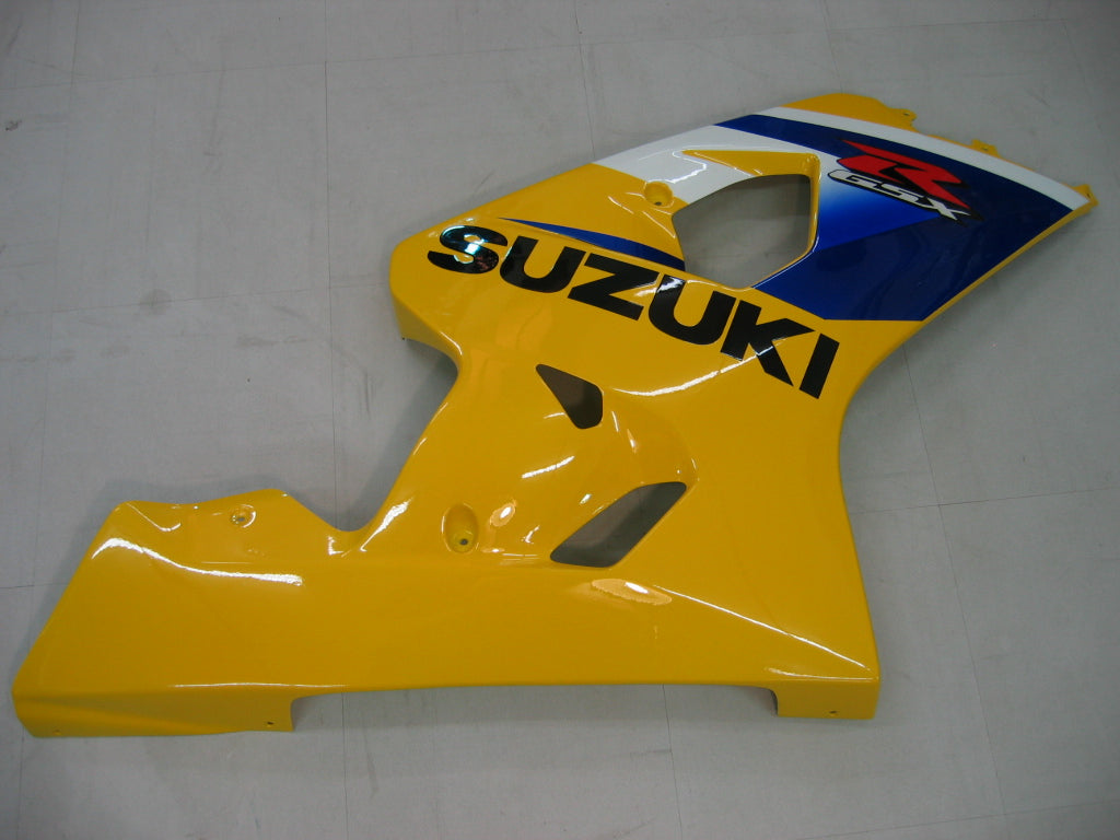 Amotopart 2004-2005 Suzuki GSXR600750 Kit de carénage jaune multicolore