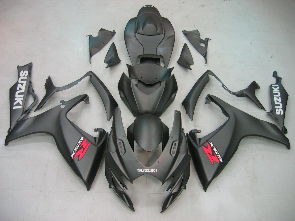 Amotopart 2006-2007 GSXR600/750 Suzuki Kit de carenado negro