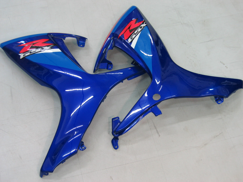 Amotopart 2006-2007 GSXR600750 Suzuki Fairing Blue&White Kit