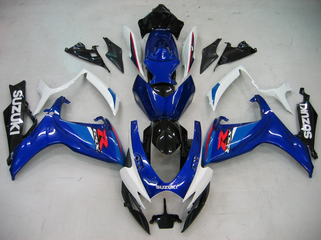 Amotopart 2006-2007 GSXR600750 Suzuki Fairing Blue&White Kit