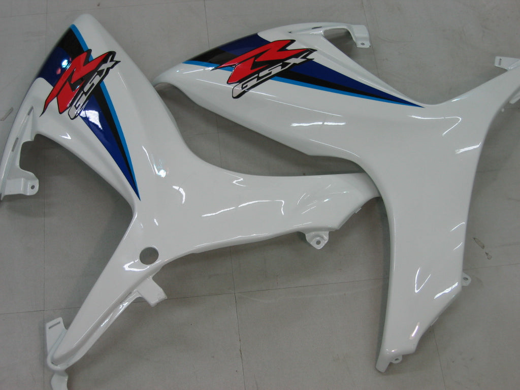 Amotopart 2006-2007 GSXR600750 Suzuki Fairing White&Blue Kit