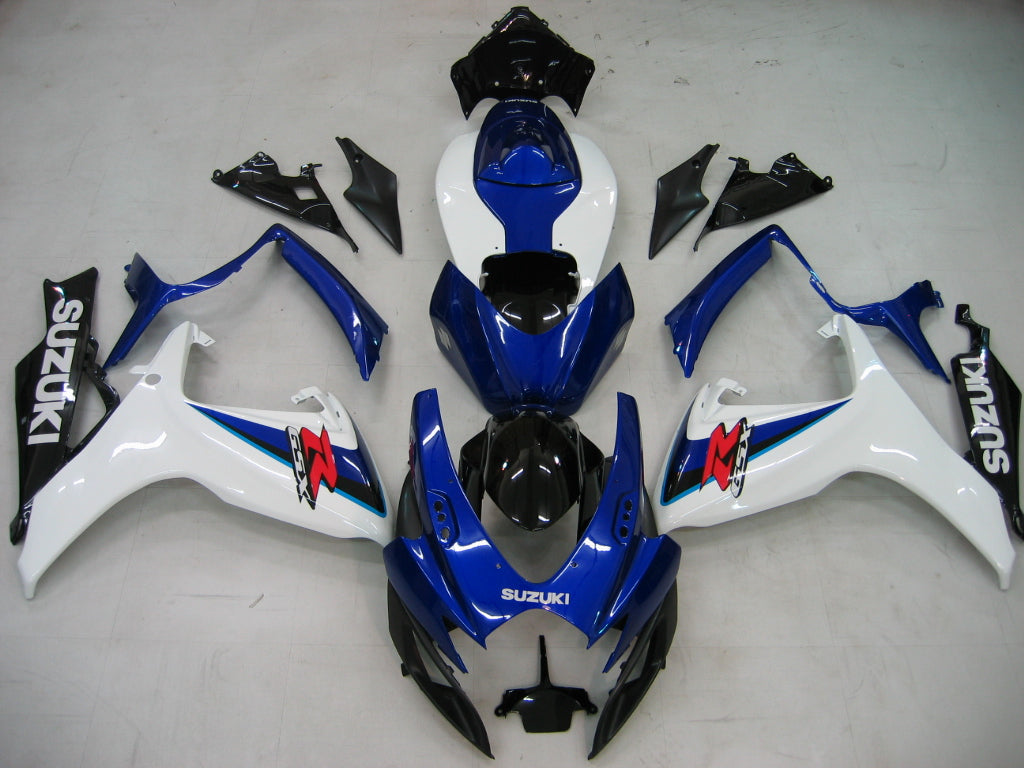 Amotopart 2006-2007 GSXR600750 Kit carenatura bianco e blu Suzuki