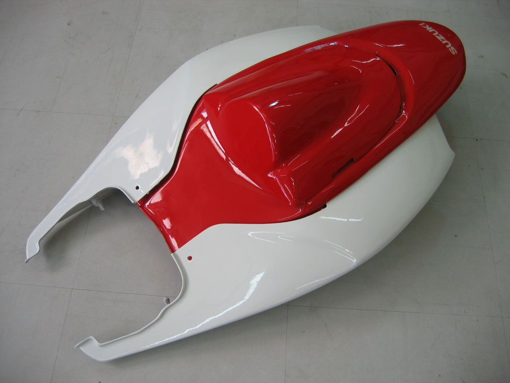 Amotopart 2006-2007 GSXR600750 Suzuki Fairing White&Red Kit