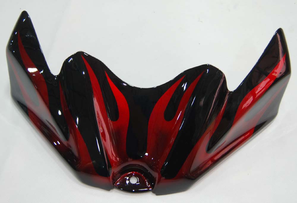 Amotopart 2008-2010 GSXR600750 Suzuki Fairing Black Red Flame Kit