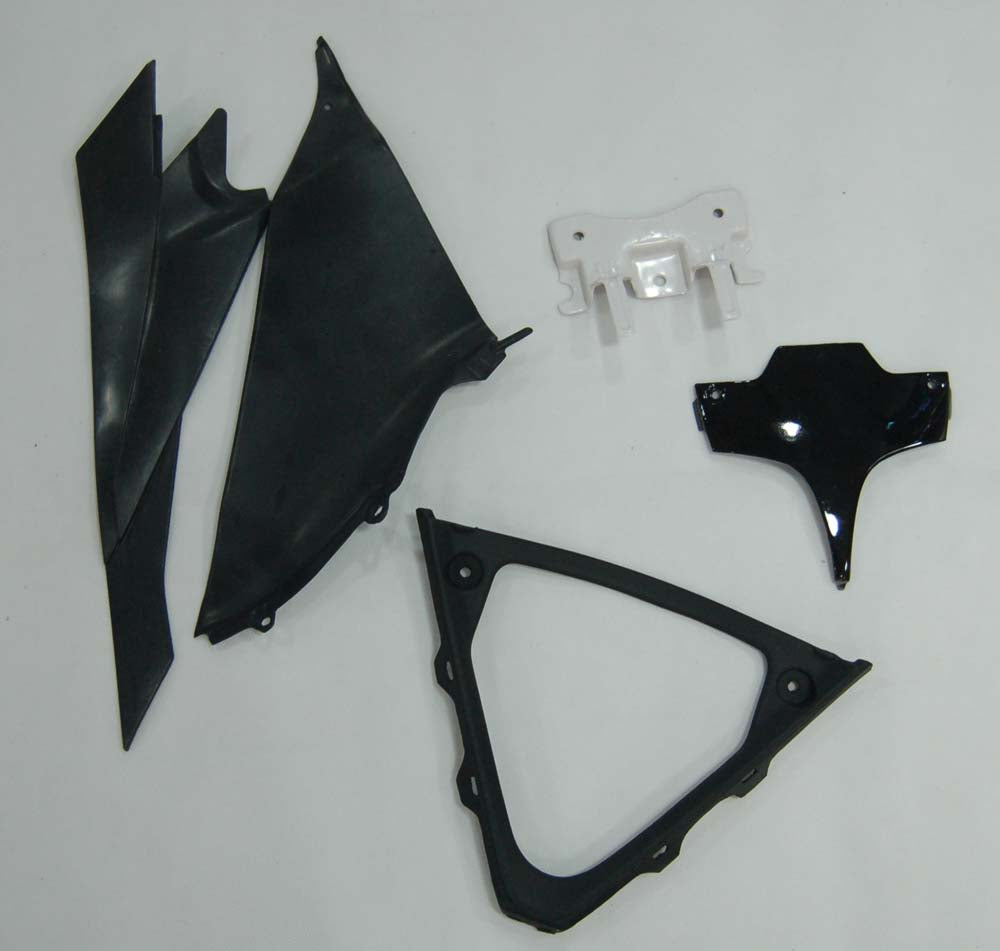 Amotopart 2008-2010 GSXR600750 Suzuki Fairing Black Red Flame Kit