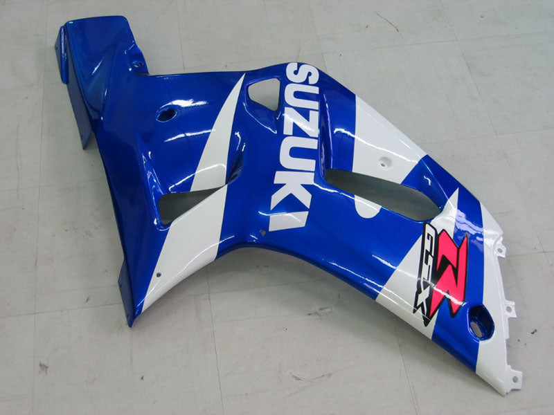 Amotopart 01-03 GSXR600 & 00-03 GSXR750 Suzuki Fairing Blue&White Kit