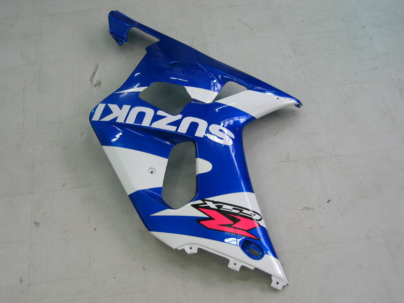 Amotopart 01-03 GSXR600 & 00-03 GSXR750 Suzuki Kit de carénage bleu et blanc