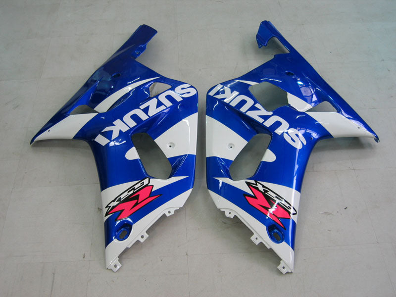 Amotopart 01-03 GSXR600 & 00-03 GSXR750 Suzuki Fairing Blue&White Kit