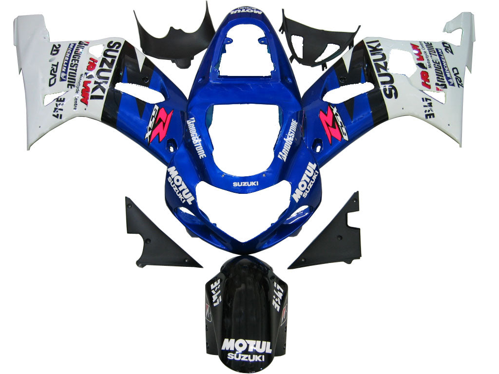 Amotopart Suzuki 01-03 GSXR600 & 00-03 GSXR750 Fairing blue-black-multi Kit