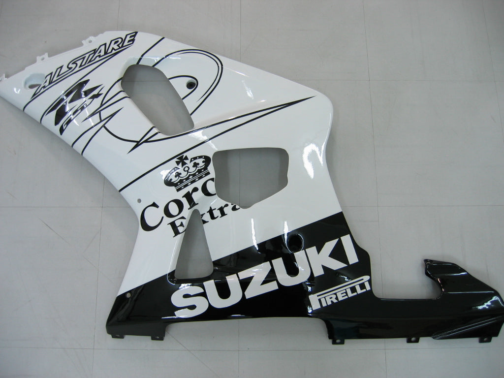 Amotopart Suzuki 01-03 GSXR600 & 00-03 GSXR750 Fairing White Kit