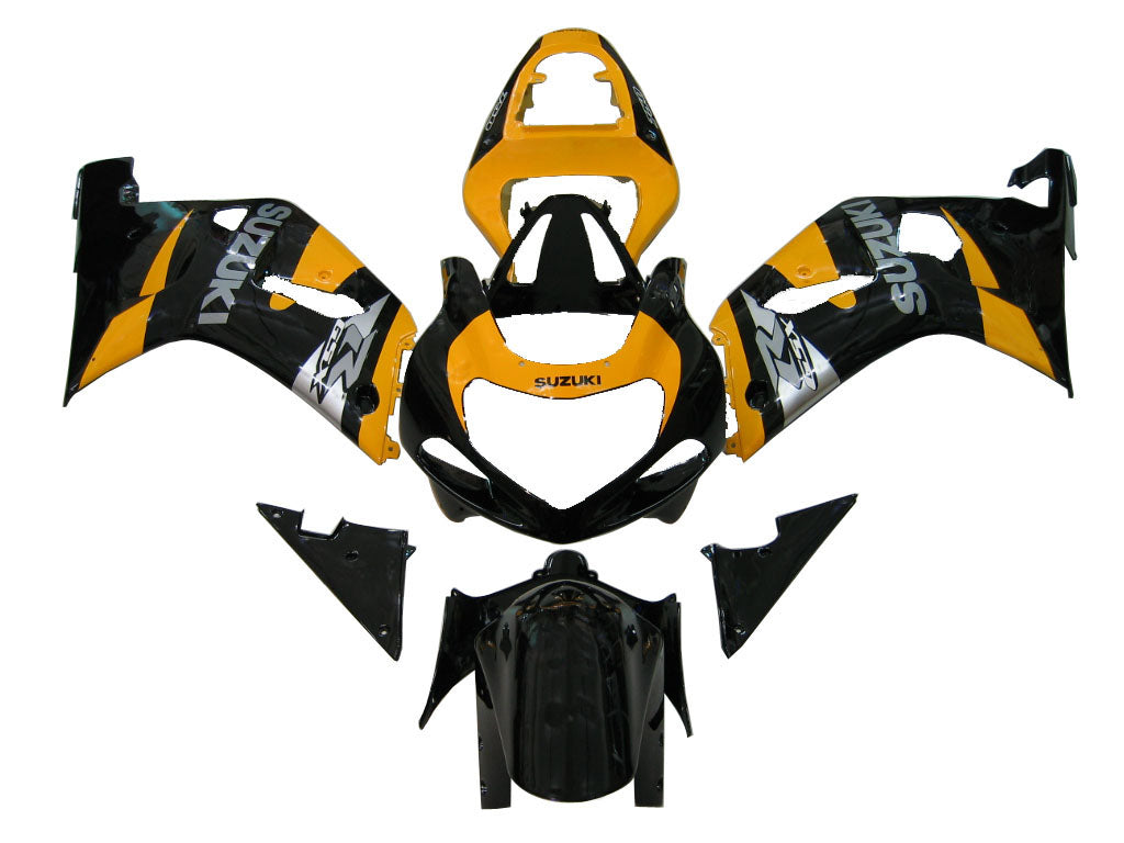 Amotopart Suzuki 01-03 GSXR600 & 00-03 GSXR750 Fairing Yellow&Black Kit