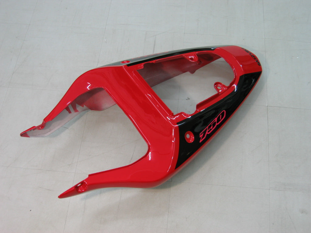 Amotopart Suzuki 01-03 GSXR600 y 00-03 GSXR750 Kit de carenado rojo plateado