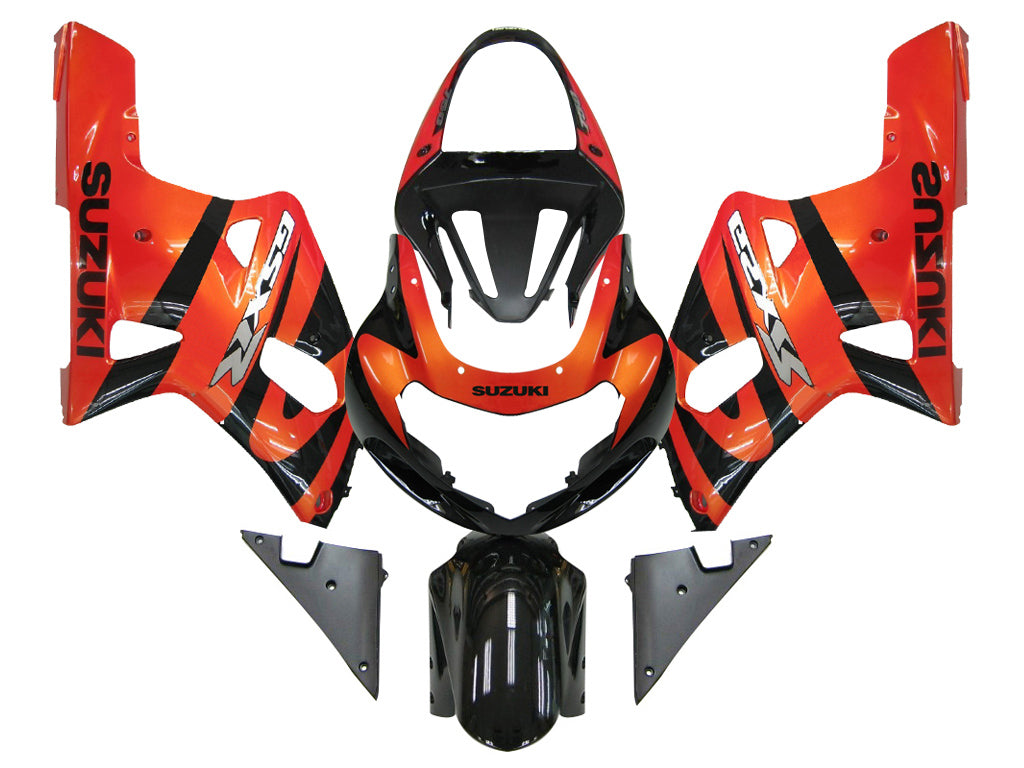 Amotopart Suzuki 01-03 GSXR600 & 00-03 GSXR750 Fairing red black Kit