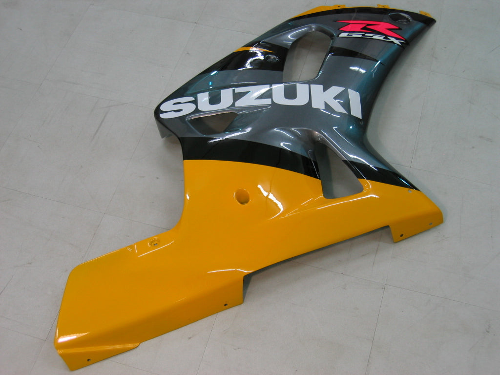 Amotopart Suzuki 01-03 GSXR600 y 00-03 GSXR750 Kit de carenado amarillo gris